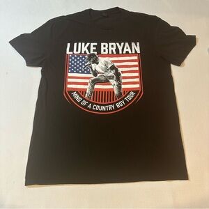 Luke Bryan Mind of a Country Boy Tour Tshirt Black Size L Country Concert Tee